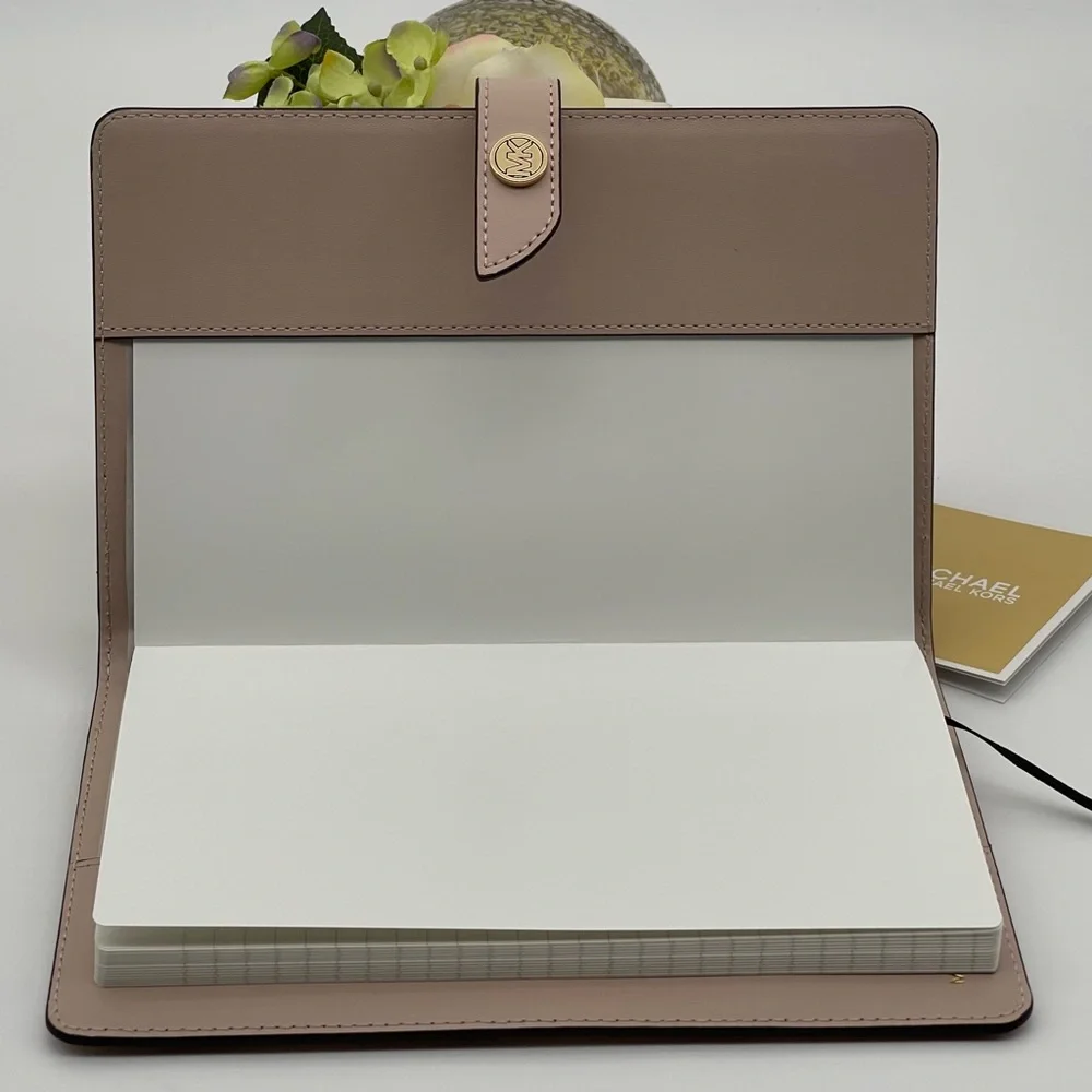 Michael Kors Medium Studded Pebbled Leather Notebook - Picture 8 of 16